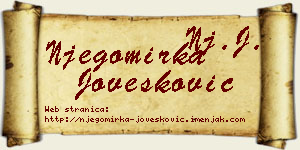 Njegomirka Jovešković vizit kartica